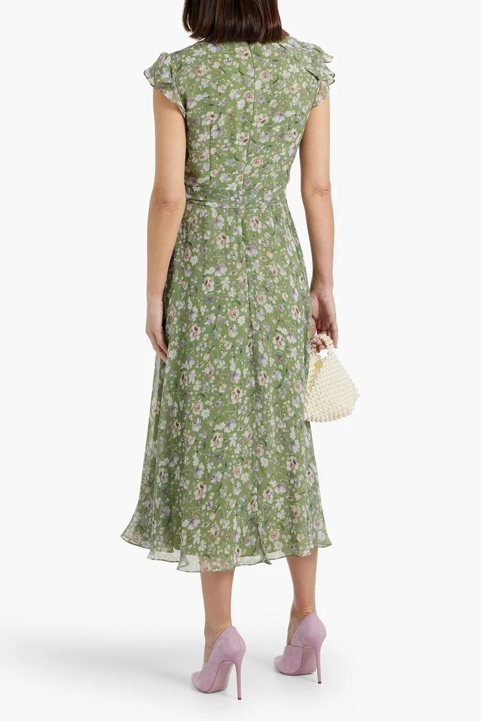 MIKAEL AGHAL Ruffled floral-print chiffon midi dress 3
