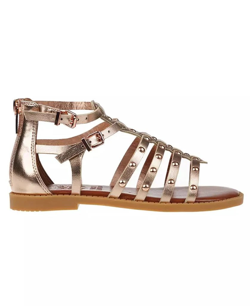 Vince Camuto Big Girl's Fashion Sandal Metallic PU Upper and Dome Stud Detail Polyurethane Sandals 2