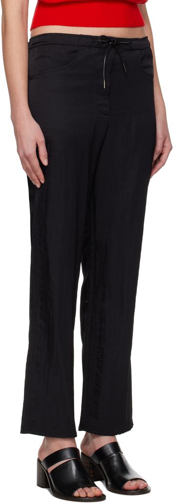 Nothing Written Black Nylon Drawstring Lounge Pants