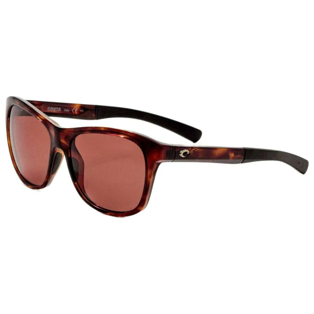 Costa Del Mar Costa del Mar Vela Men's Brown Square Polarized Sunglasses 1