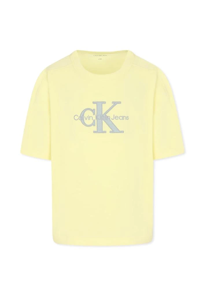 Calvin Klein Yellow T-shirt For Boy With Logo 1