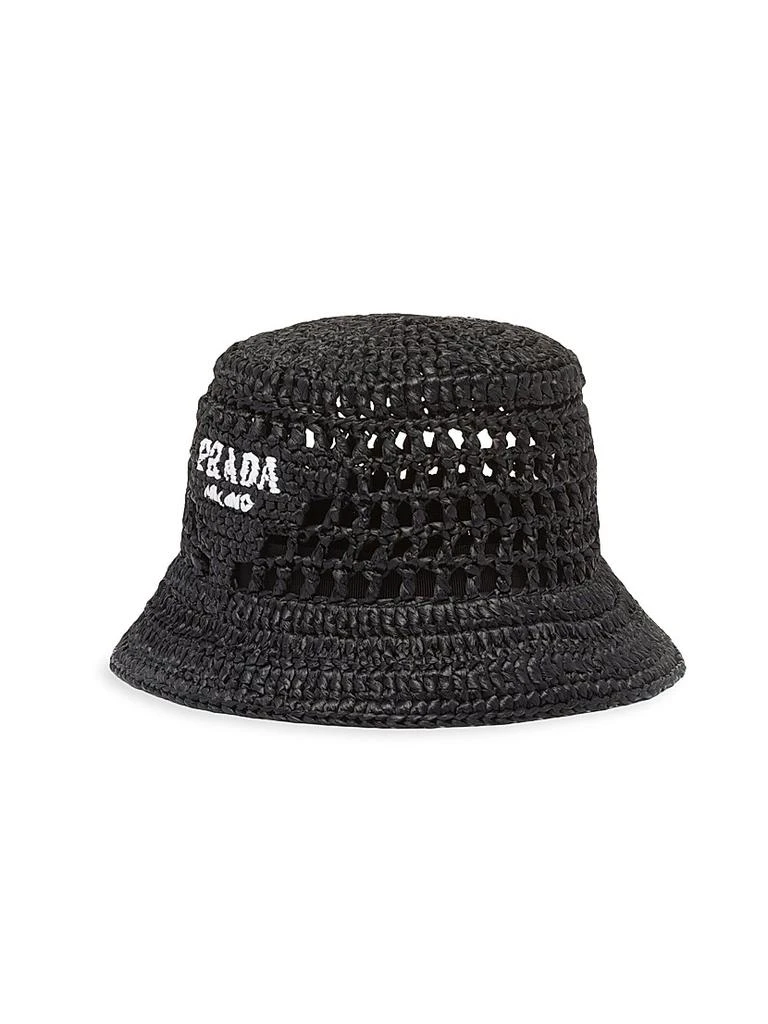 Prada Raffia Bucket Hat 1