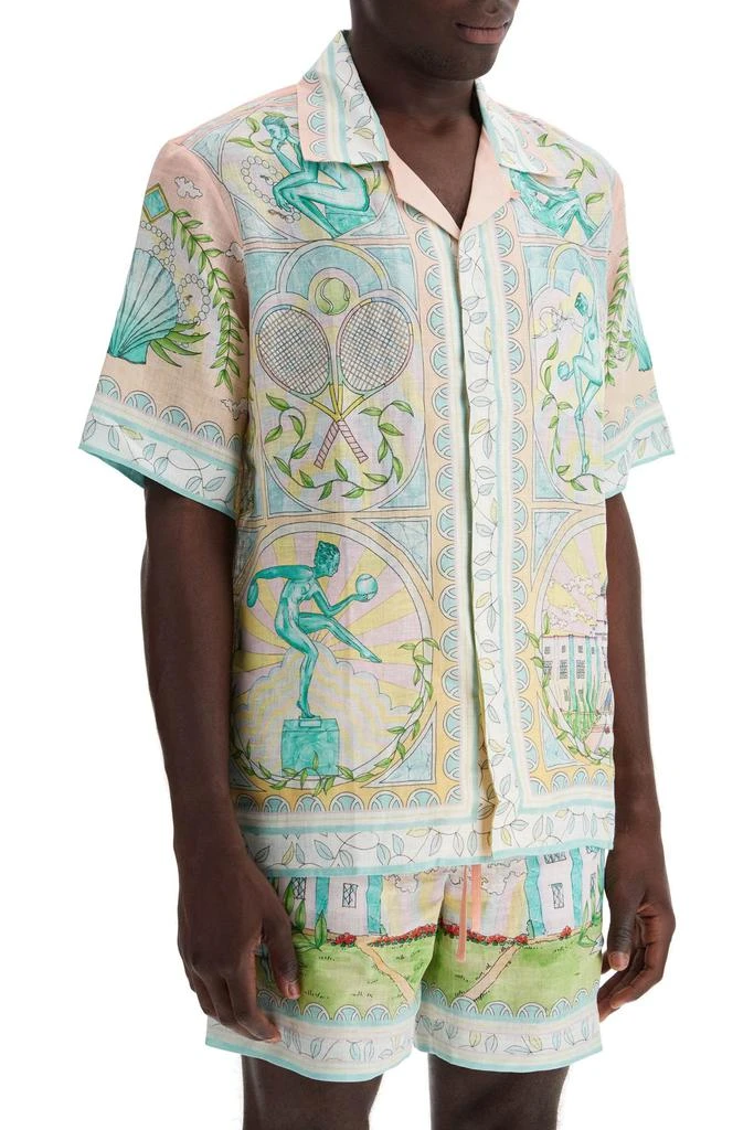 Casablanca short-sleeved linen shirt for men 2