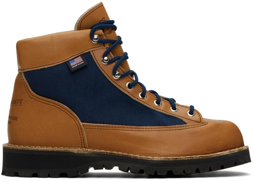 Danner Tan & Navy Danner Light Boots 1