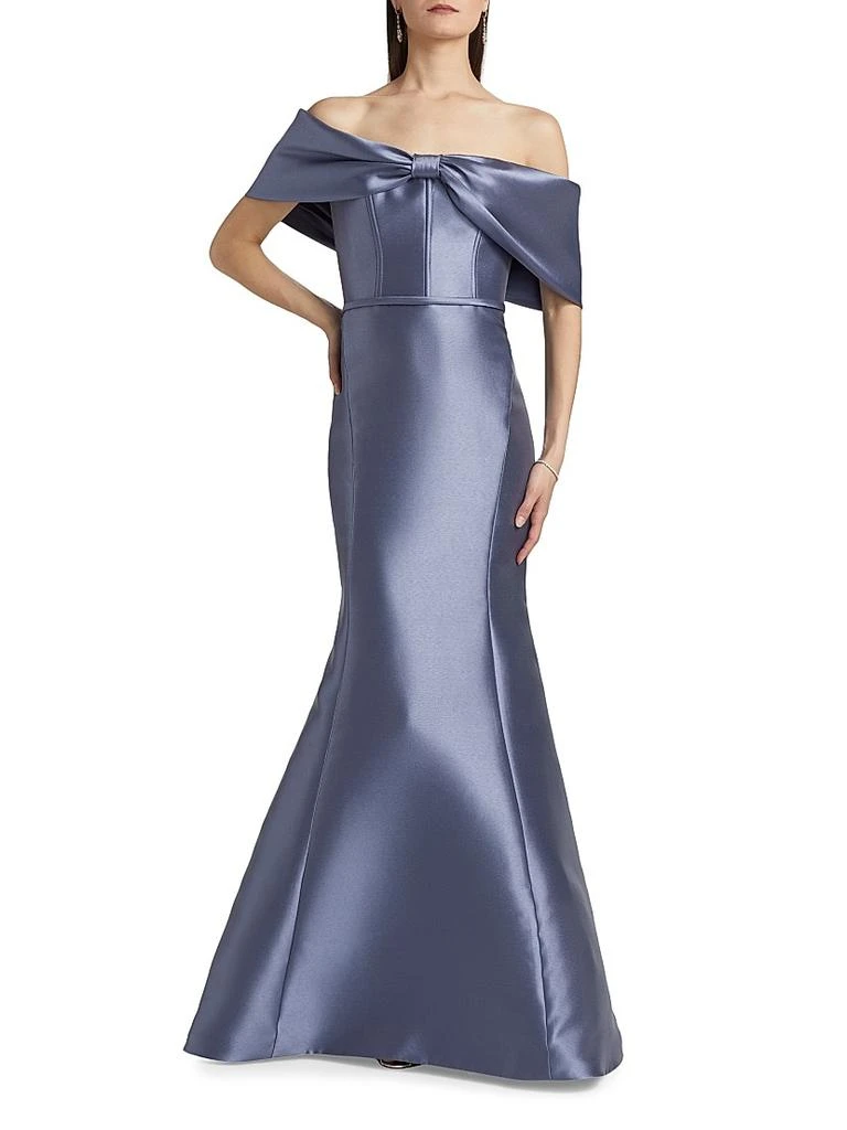 Amsale Mikado Off-The-Shoulder Gown 3