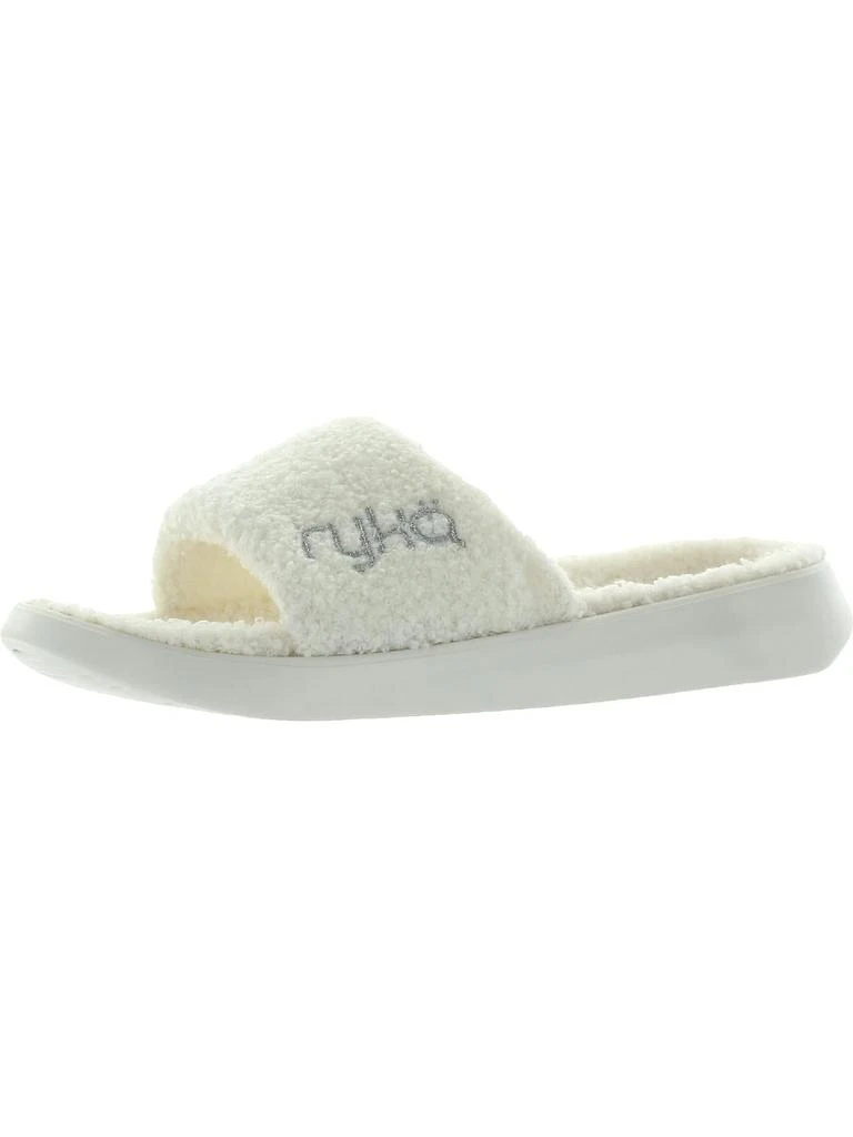 Ryka Aimi Cozy Womens Faux Fur Lined Slip on Slide Sandals 5