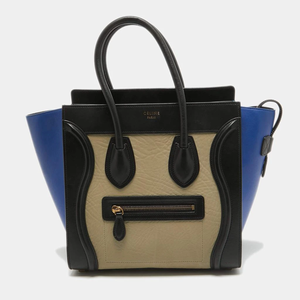 Celine Celine Tricolor Leather Micro Luggage Tote 1
