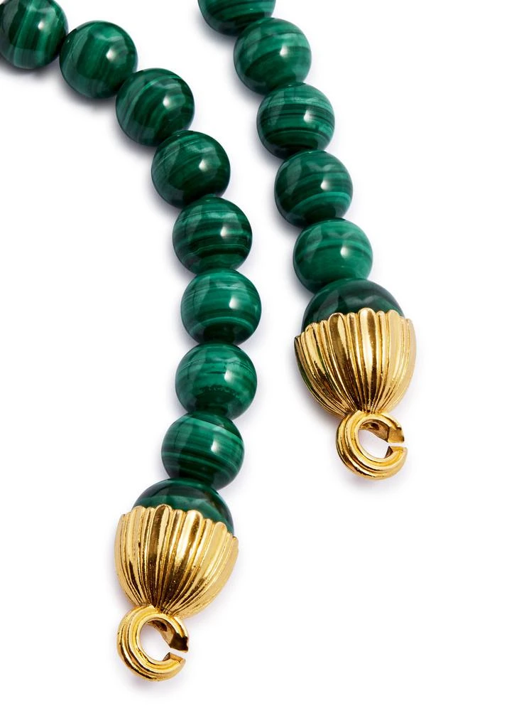 Timeless Pearly Malachite 24kt gold-plated necklace 3