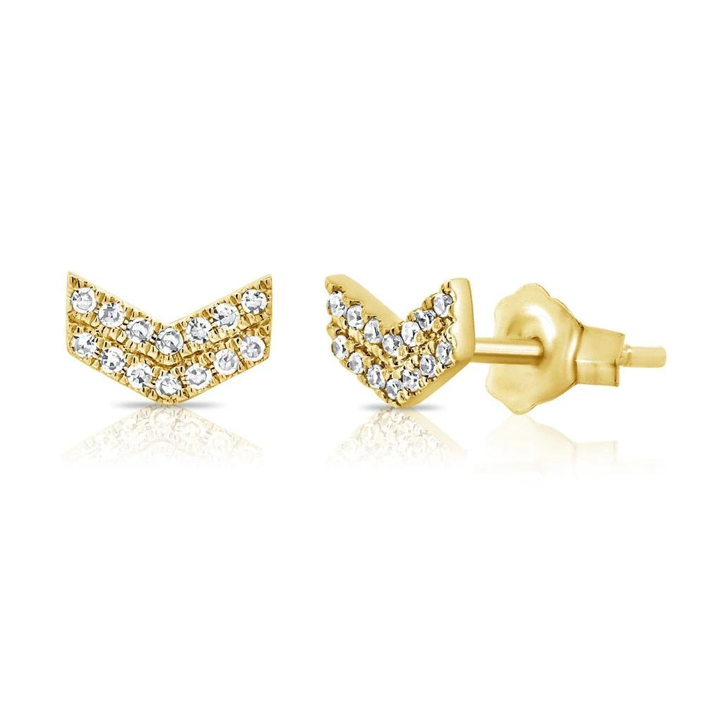 Sabrina Designs 14k Gold & Diamond Arrow Stud Earrings 4