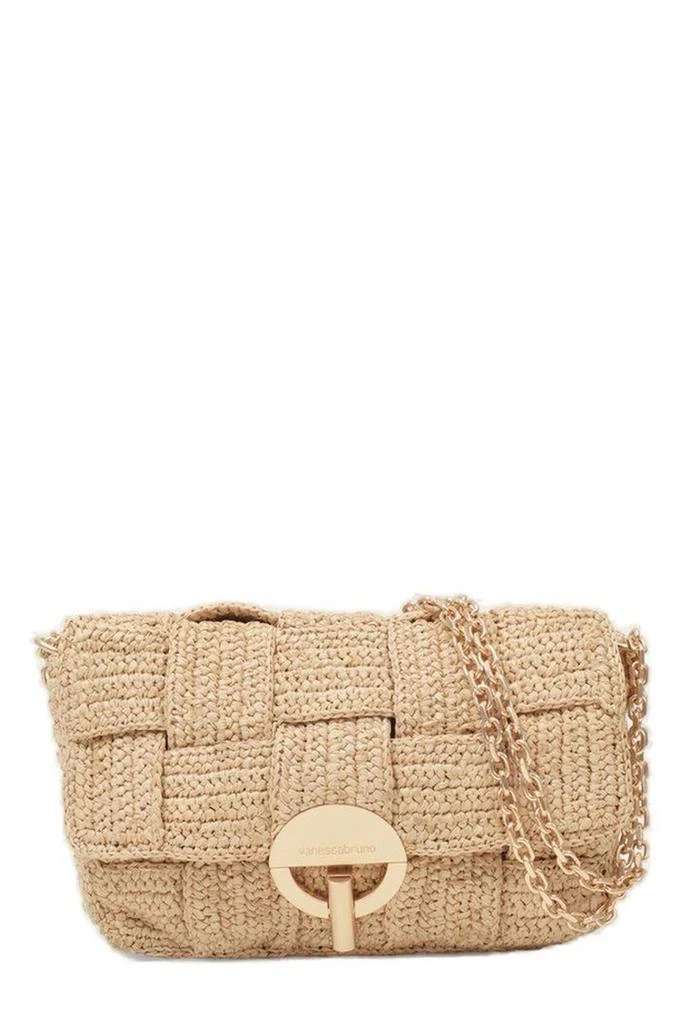 VANESSA BRUNO Vanessa Bruno Raphia Medium Moon Shoulder Bag 1