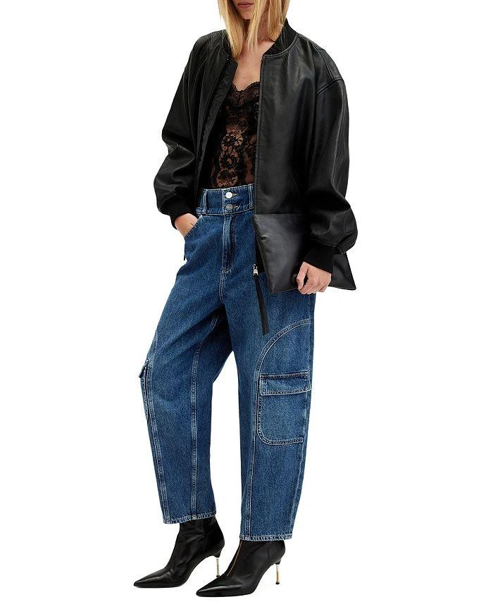ALL SAINTS Hailey Mae Tapered Jeans in Mid Indigo 2