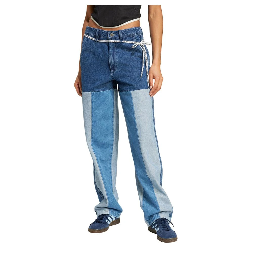 Adidas Ksenia Patchwork Straight Leg Jeans