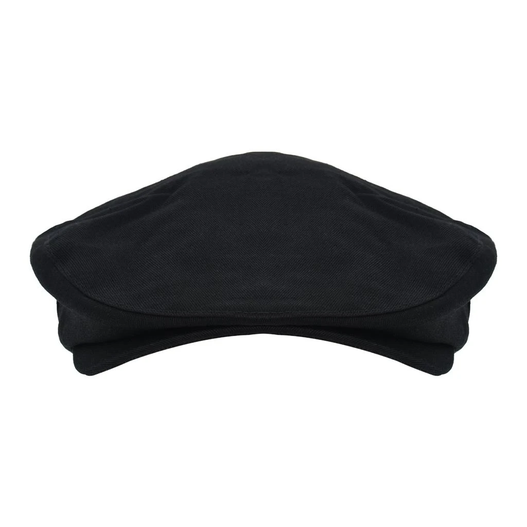 Concept One True Religion Flat Cap, Cotton Breathable Driving Newsboy Hat with Horseshoe Woven Logo, Black 3