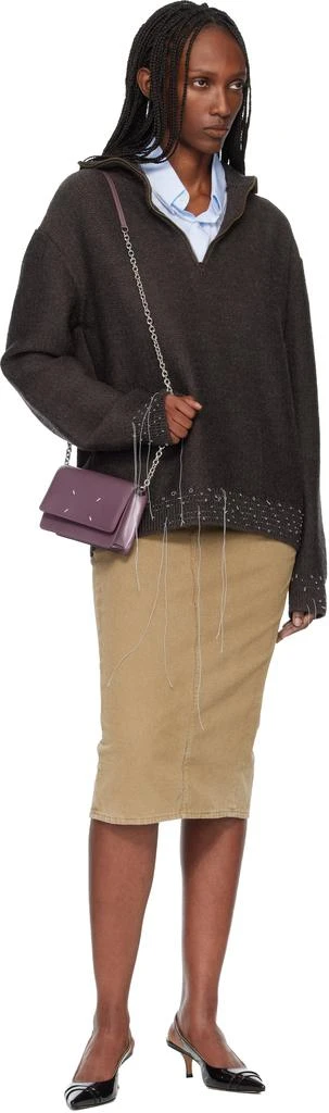 MAISON MARGIELA Brown Loose Thread Sweater 4