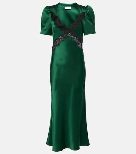 REBECCA VALLANCE Charelle silk saten slip dress 1