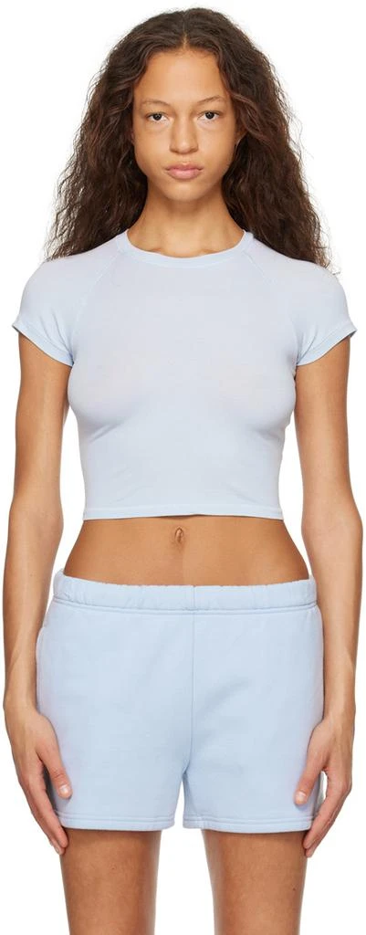 SKIMS Blue New Vintage Cropped Raglan T-Shirt 1