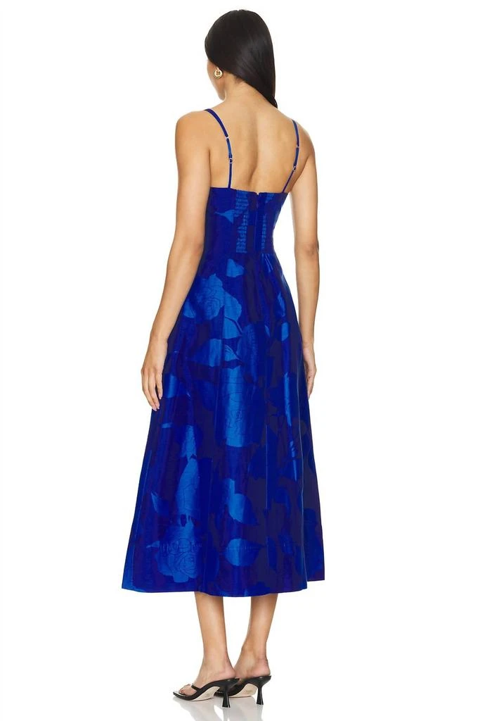 Aje Belonging Flared Midi Dress In Electric Rose 3