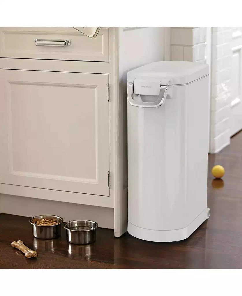 simplehuman X-Large Pet Food Can, White Stainless Steel 4