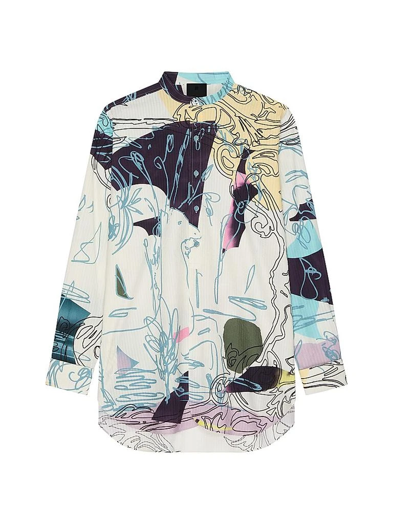Givenchy Printed Shirt in Seersucker Cotton 1