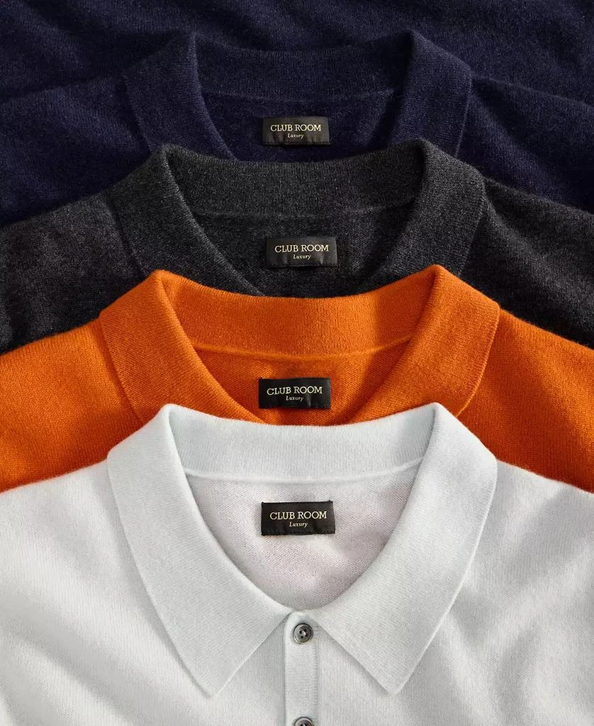 Club Room Men's Regular-Fit 100% Cashmere Sweater Polo Shirt, Macy's Exclusive 5