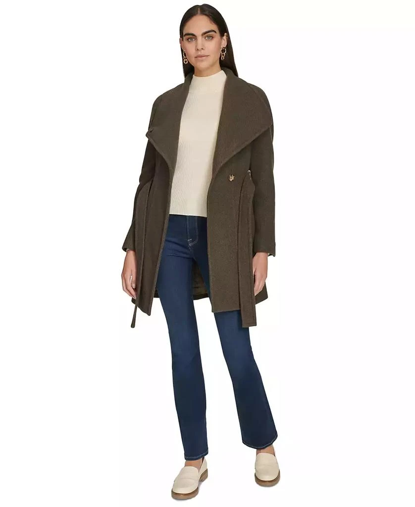 Calvin Klein Womens Asymmetrical Belted Wrap Coat, Created for Macys 6