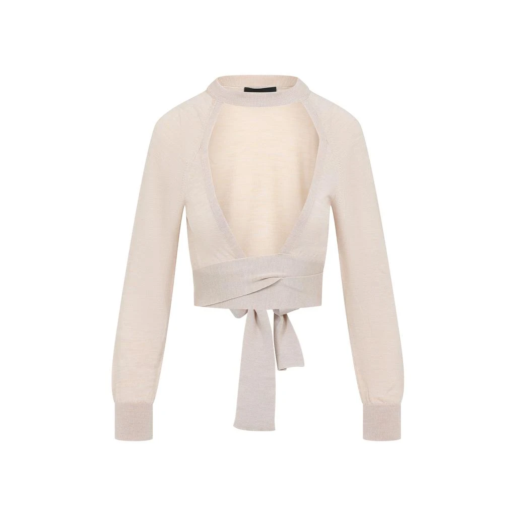 Simone Rocha CROPPED CUT OUT WINDOW JUMPER 1