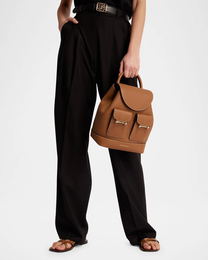 Strathberry Osette Flap Calf Leather Backpack 7