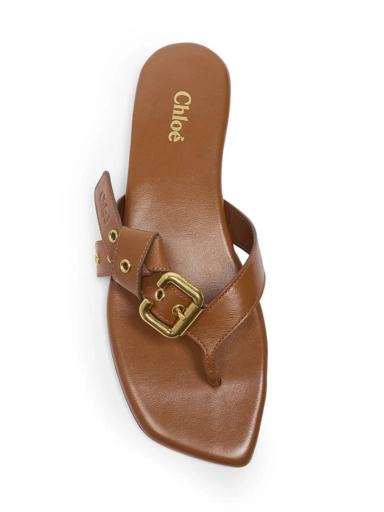 Chloé Mae Leather Thong Sandals 4