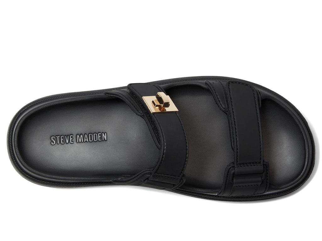 ★Steve Madden★新作★大人気★BIGSCHMONA BLACK★サンダル BIGSCHMONA Black/Black Suede Women's Platform Slide Sandal