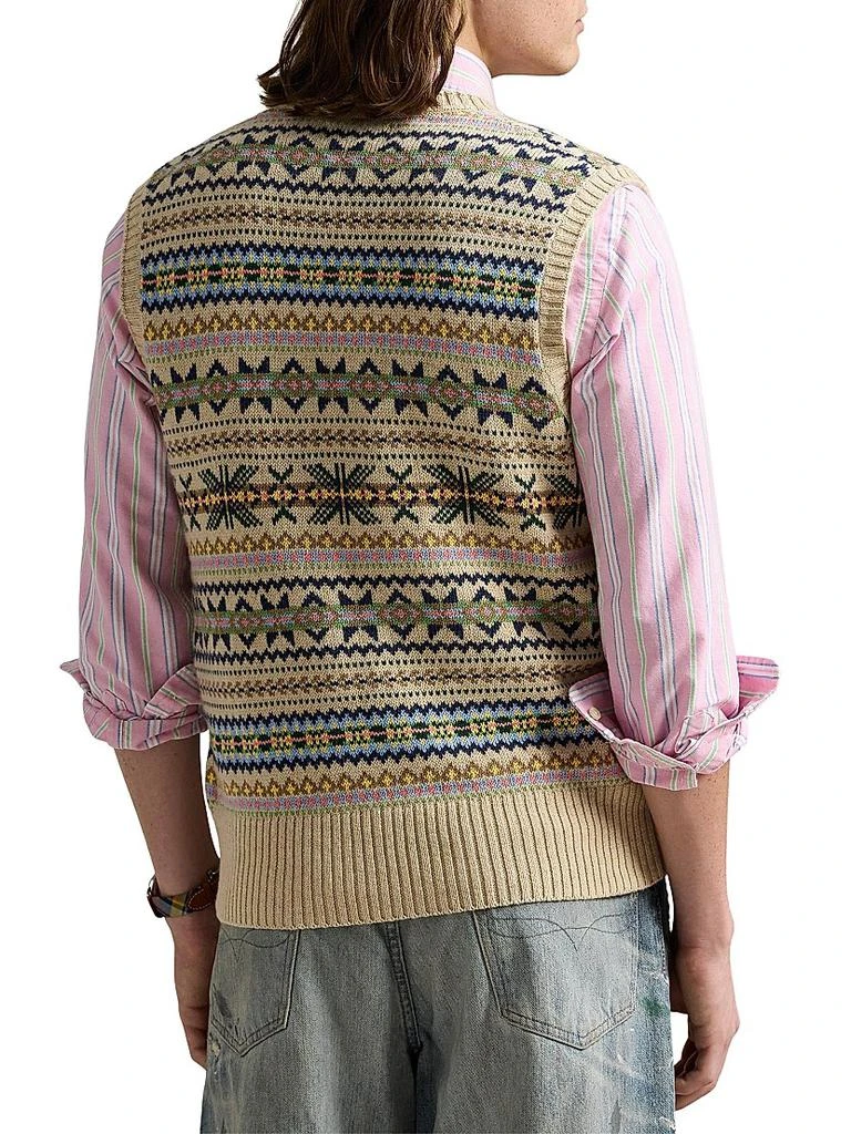 Ralph Lauren Fair Isle Cotton-Cashmere Sweater Vest 4