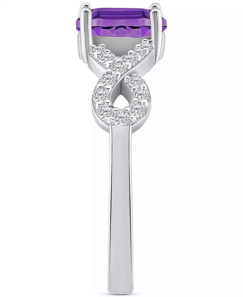 Macy's Rhodolite Garnet (1 ct. t.w.) & White Topaz (1/4 ct. t.w.) Twist Ring in Sterling Silver (Also in Citrine, Blue Topaz, Amethyst, & Periodt) 4