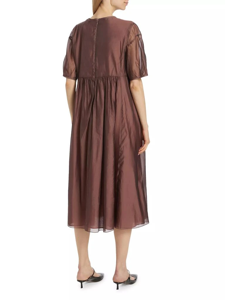 Max Mara Fatoso Silk-Blend A-Line Midi-Dress 5
