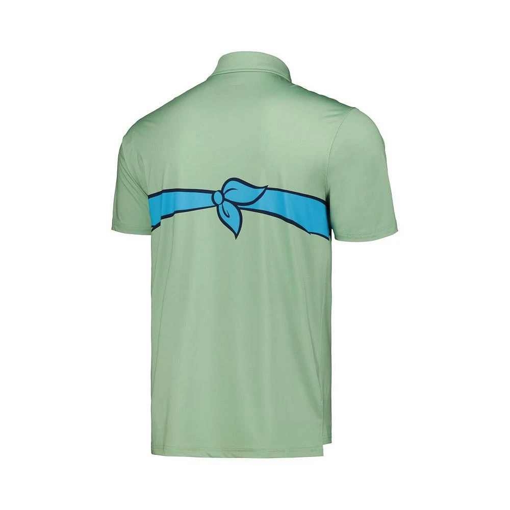 RSVLTS Men's Leonardo Green Teenage Mutant Ninja Turtles Fearsome Foursome KUNUFLEX Polo Shirt 2