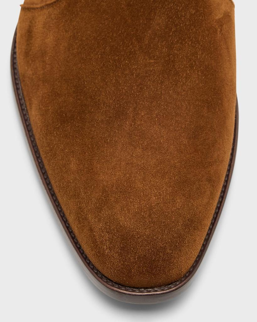 Saint Laurent Men's Wyatt 40 Suede Zip Ankle Boots - Boots