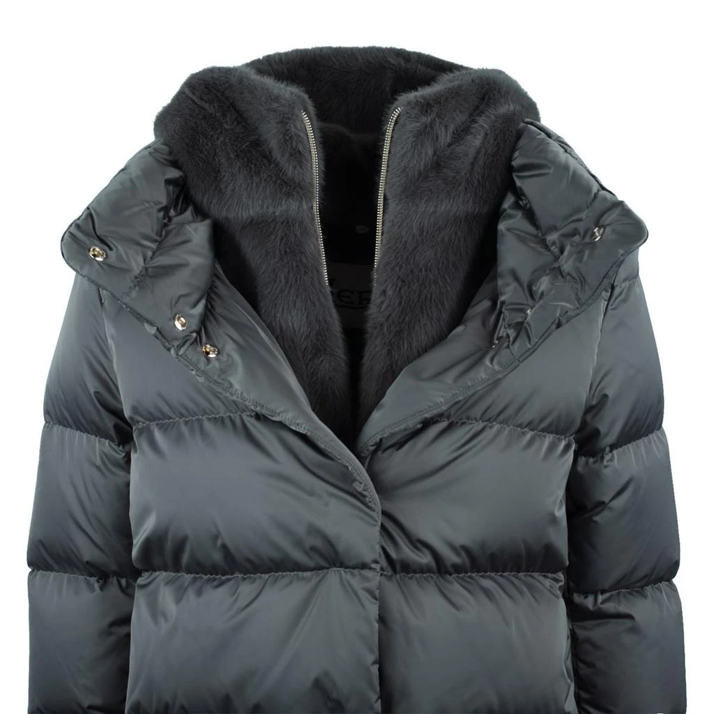 Herno Herno Long Down Jacket With Faux Fur Hood Gray 3