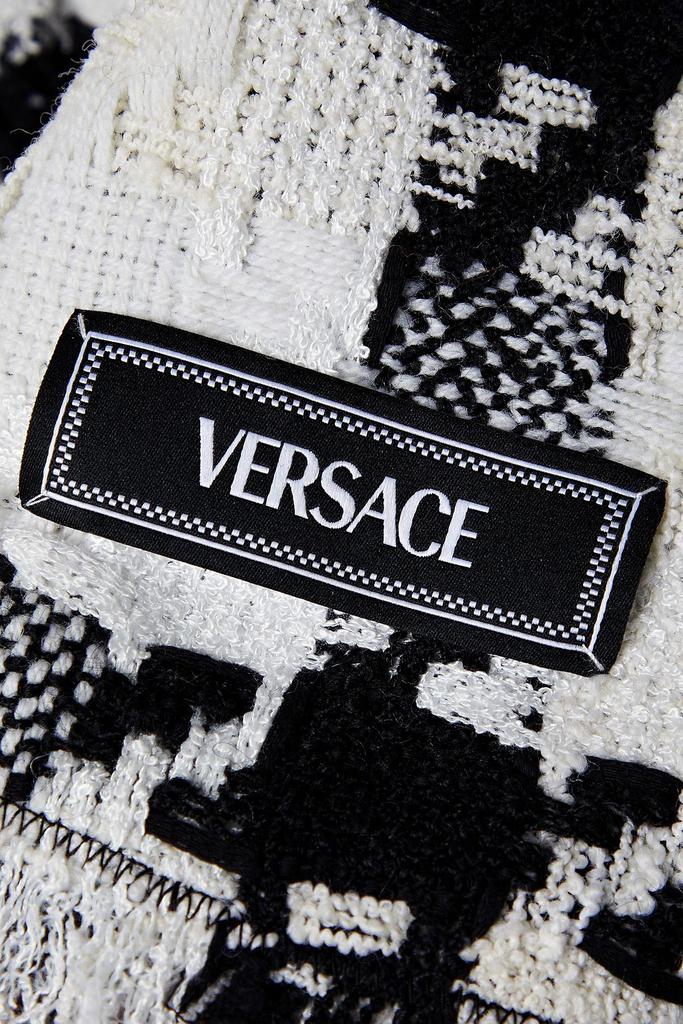 【関税&送料込】Versace Embroidered Tweed Blazer Versace double-breasted Tweed Blazer | Black | FARFETCH
