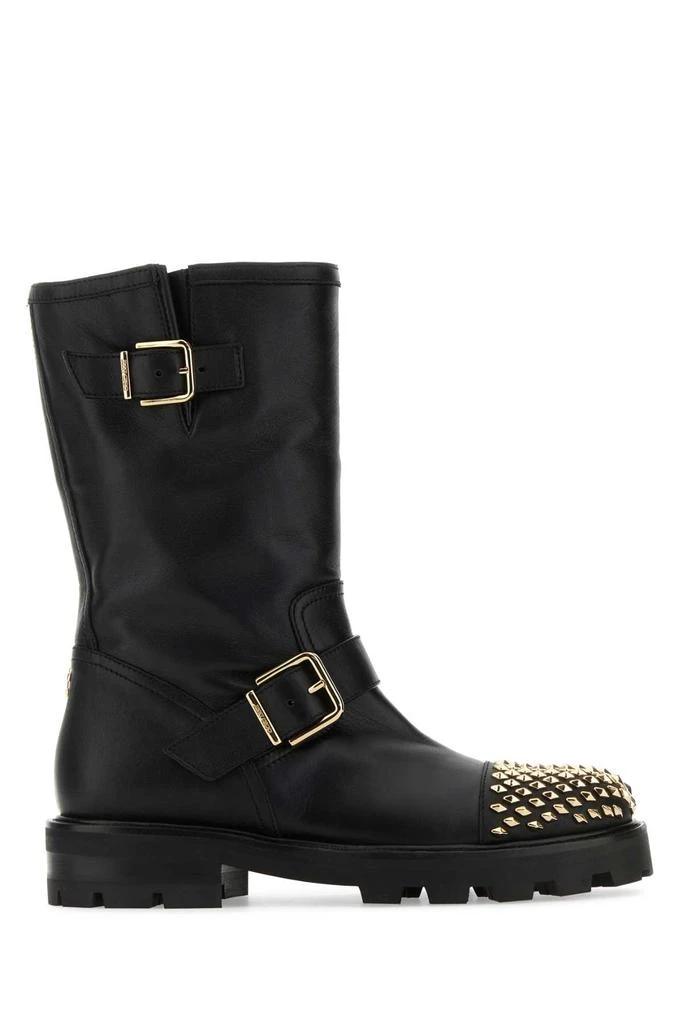 Jimmy Choo Black Leather Biker Ii Boots 1