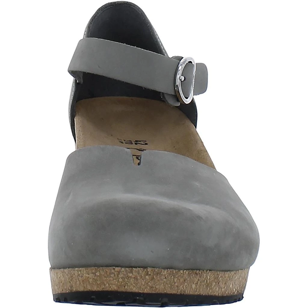 Papillio by Birkenstock Mary Ring-Buckle Womens Nubuck Ankle Strap Wedge Heels 3