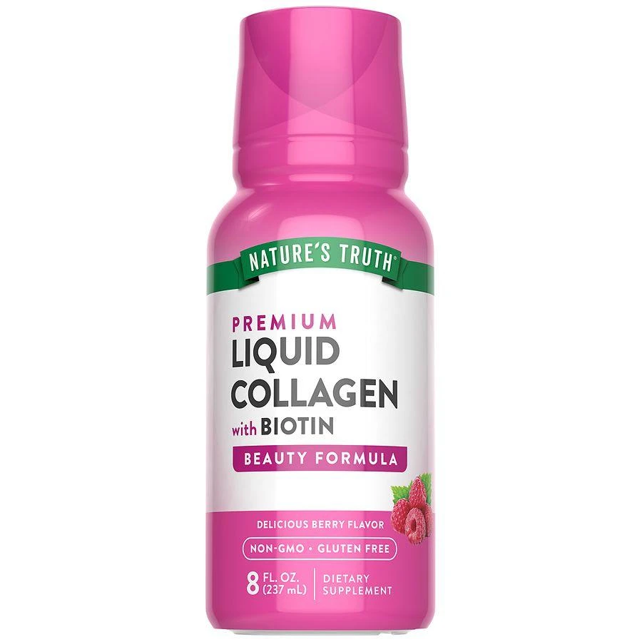 Nature's Truth Beauty Formula Berry Flavor Liquid Collagen with Amino Acid Protein + Biotin 1