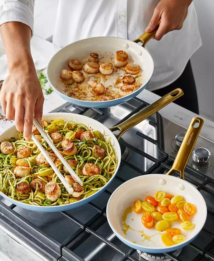 Greenpan Reserve Hard Anodized Aluminum, Stainless Steel 3 Piece Nonstick Frying Pan Set 7