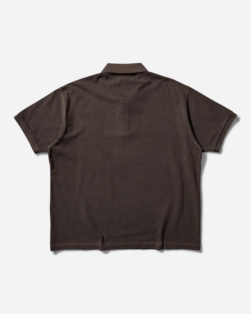 STUSSY Men's Pique Polo Pigment Dyed Brown - Polo Shirts