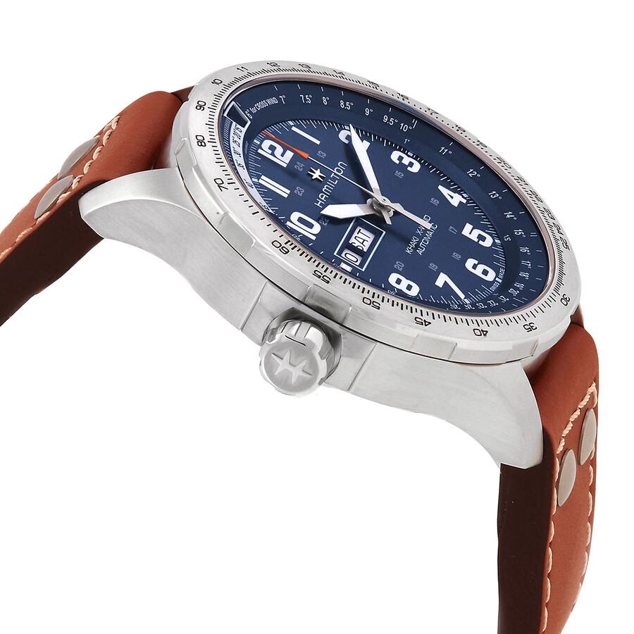Hamilton Khaki Aviation X-Wind Lefty Automatic Blue Dial Men's Watch H77765541