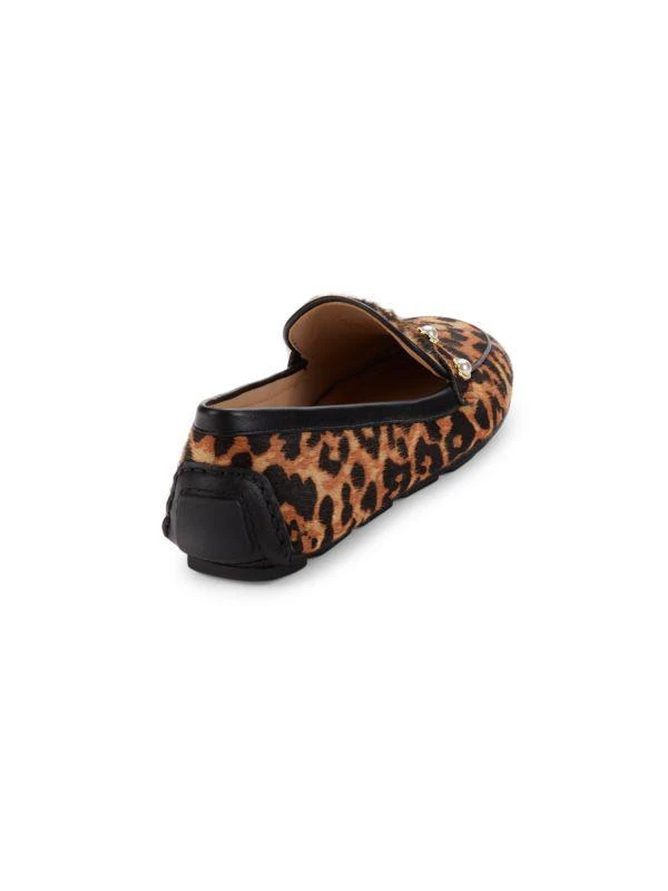 Stuart Weitzman Leopard-Print Calf Hair Driving Loafers 3