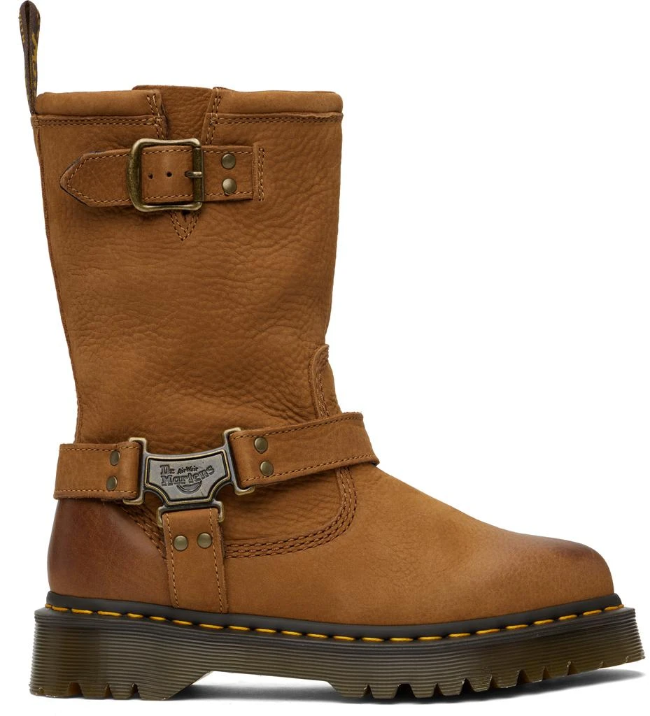Dr. Martens Tan Anistone Hi Leather Biker Boots 1