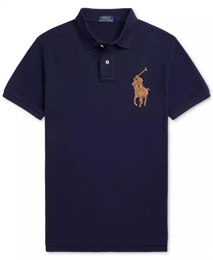 Ralph Lauren Men's Custom Slim Fit Leather-Pony Polo Shirt