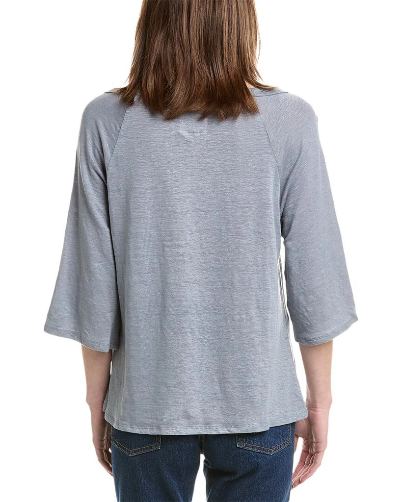 Chaser 3/4 Flouncy Sleeve Raglan Linen-Blend T-Shirt 2