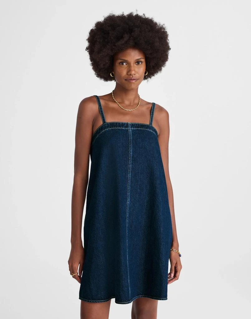 Madewell Denim A-Line Mini Dress in Bright Rinse Wash 2