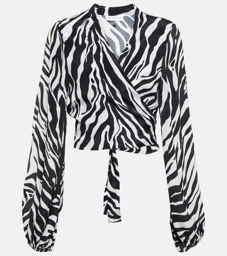 Alexandra Miro Tabitha zebra-print crop top