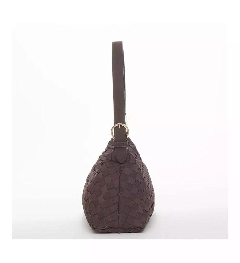 SUSU Woven Suede Baguette Bag with Crossbody Strap 4