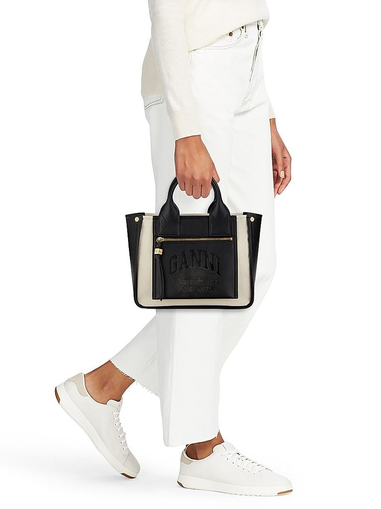 トートバッグ Ganni SMALL POCKET TOTE BAG Bargains | Beyondstyle.us – Shop Small Canvas Pocket Tote